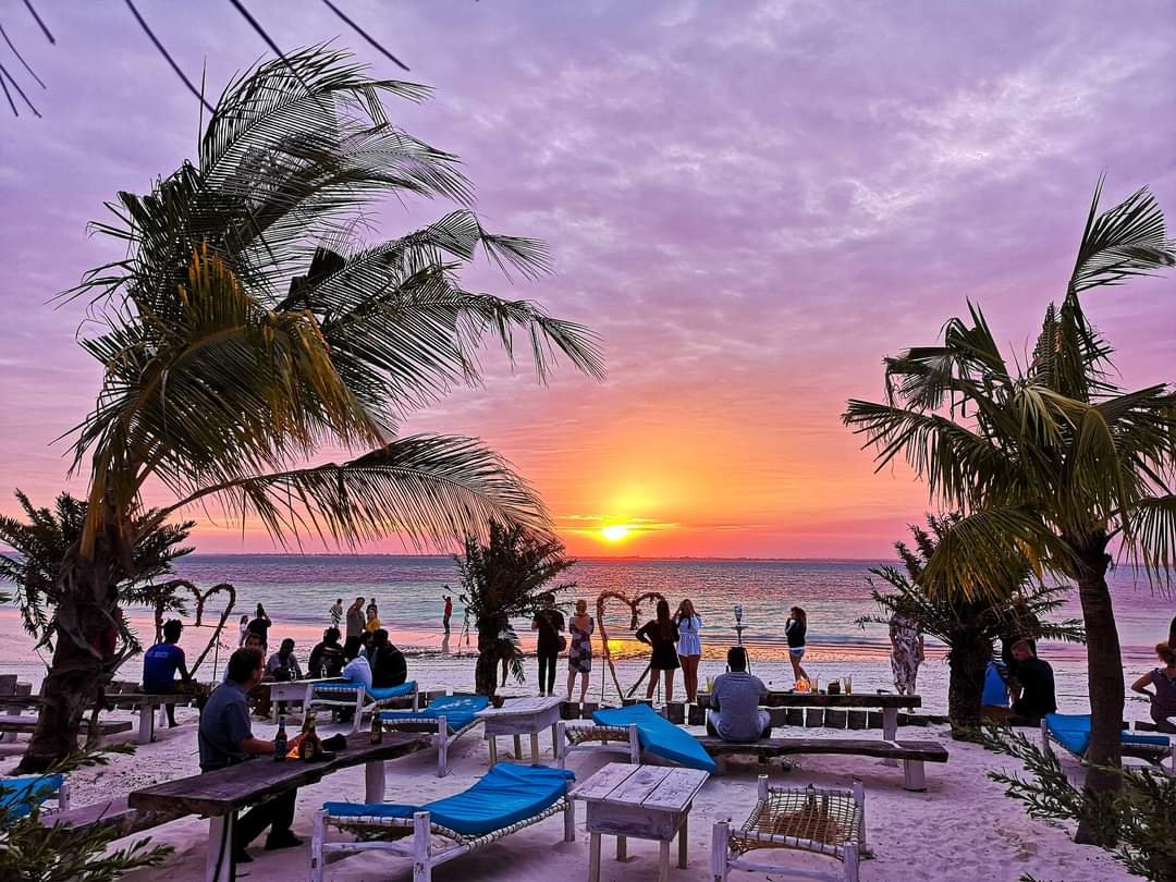 Zanzibar beach at sunset