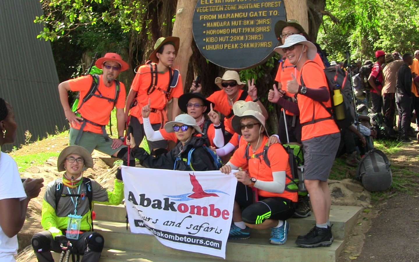 Climbers on Mount Kilimanjaro